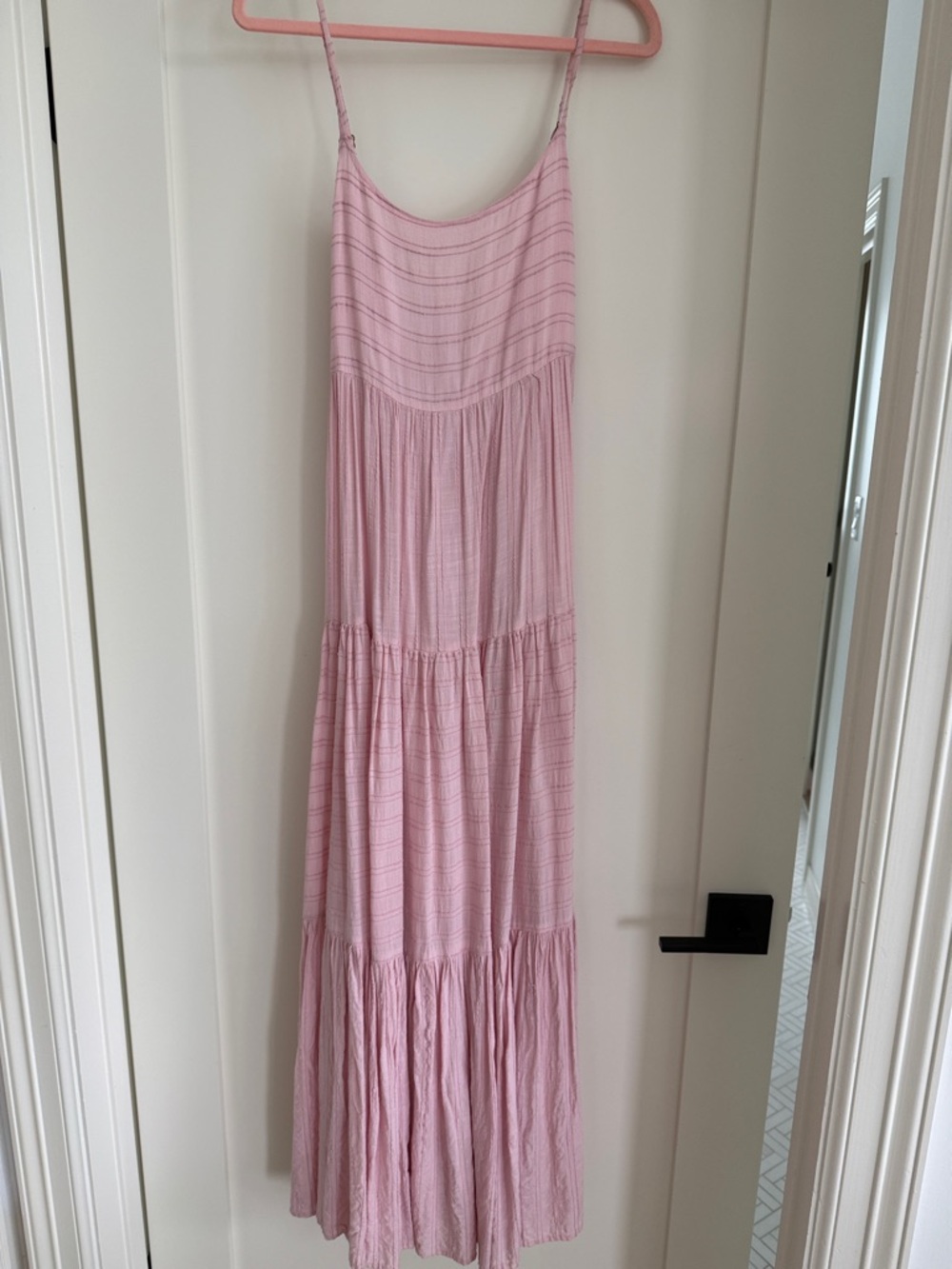 l*space Zumi Pink Striped Maxi Dress size small